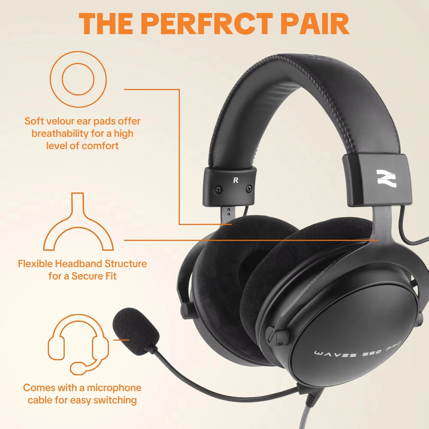 Talomen W550X – Wired Over-Ear, 50mm Driver