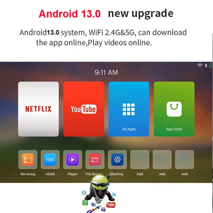 Smartldea Mini DLP 4K – Android 13, Pocket Size