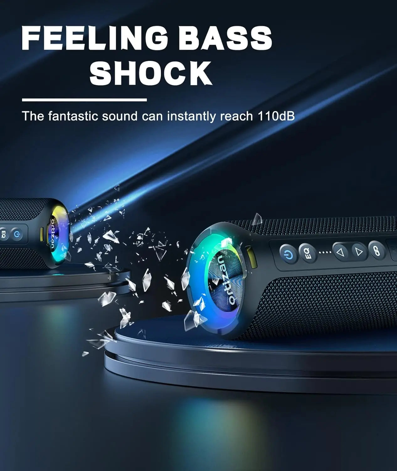 Ortizan 40W – Enhanced Bass, LED, Waterproof