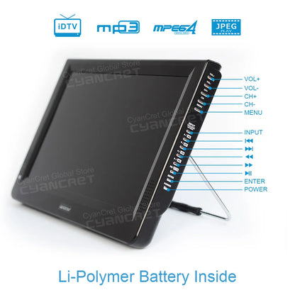 LEADSTAR D12 – 12" HD Portable TV, Rechargeable
