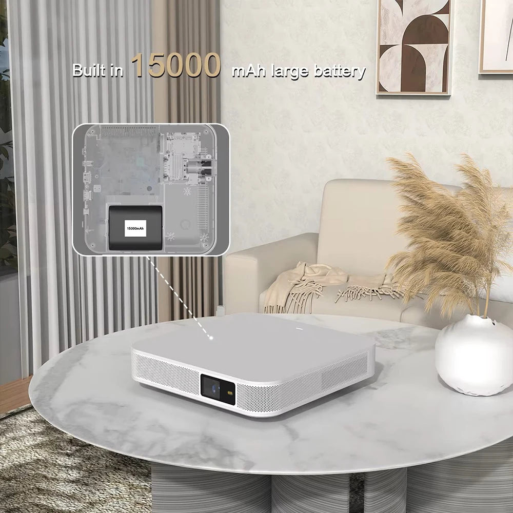 Smartldea 4K DLP Projector – Android 13, 15000mAh