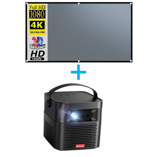 Projector screen Anti-Light Curtain 16:9 60 84 100 106 120Inch + Portable / Compact Projectors  HD /4K / 3D (bundle)