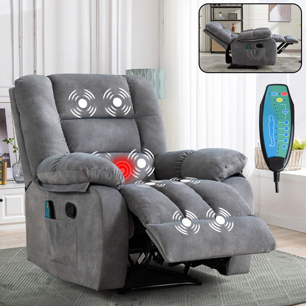 EBELLO Manual Massage Sofa – Heating, Fabric