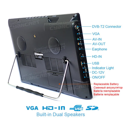 LEADSTAR D14 – 14" Portable TV, Analog + Digital
