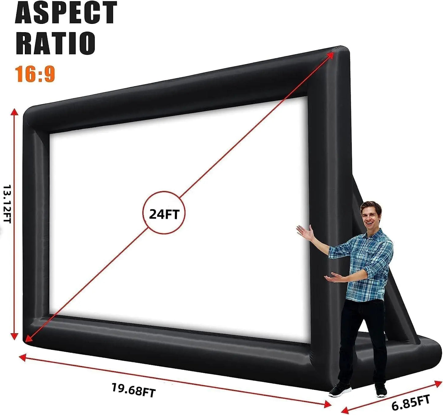 24 FT Inflatable Screen – Front/Rear, Blower Included