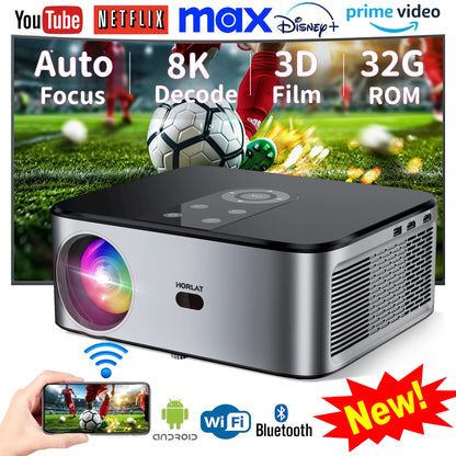 HORLAT T3N – 4K Projector, Android 12, 5G WiFi