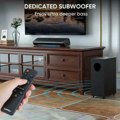 Compact 2.1 Sound Bar – Deep Bass, TV & Monitor
