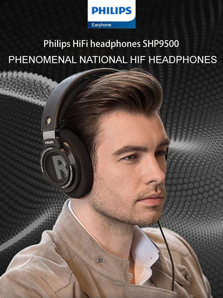 Philips SHP9500 – HiFi Wired, HD Mic, Open Back