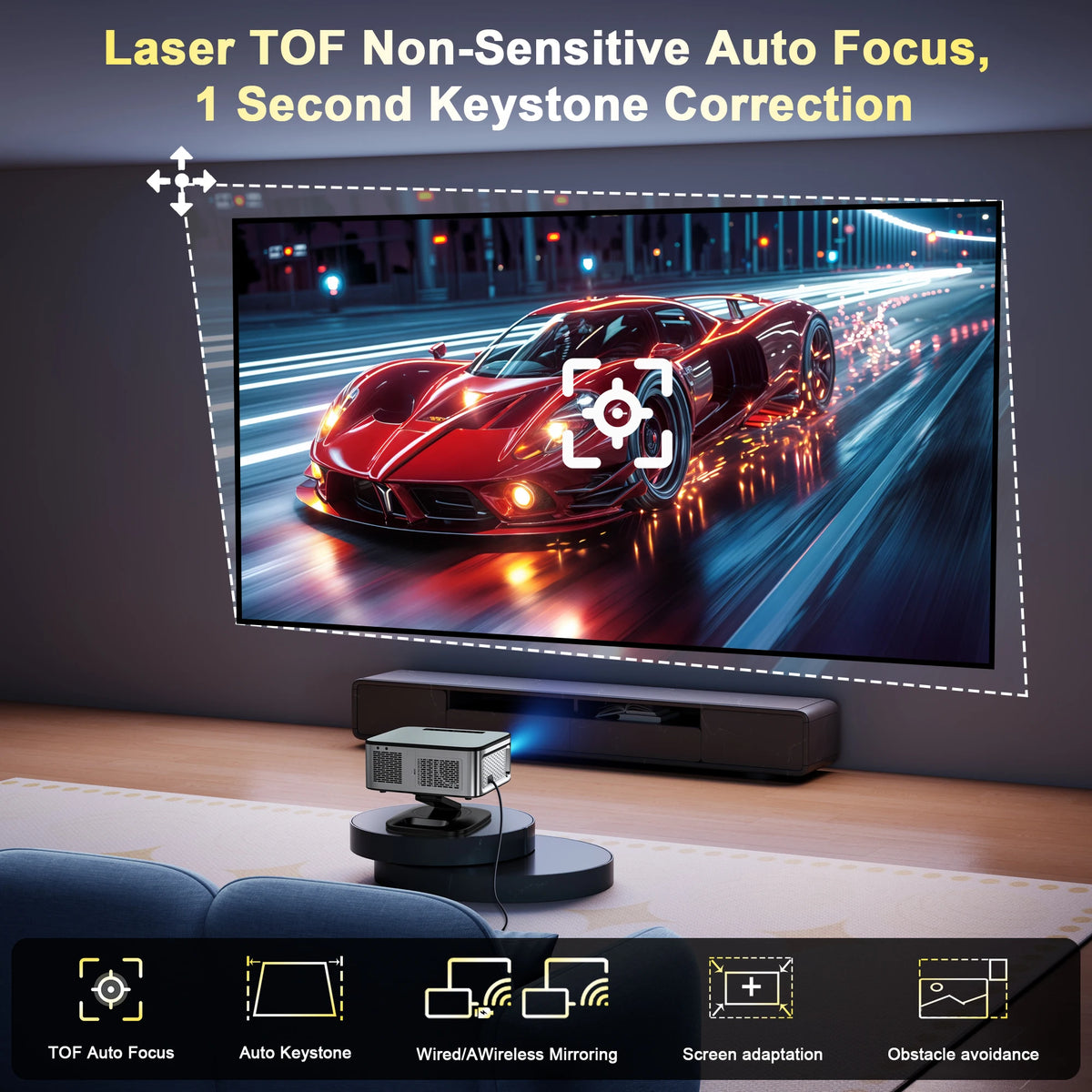 Projector 3000 HORLAT 4K UHD Laser Projector | 3000 ANSI Daylight – Projectors Dimensions