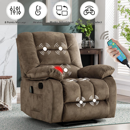EBELLO Manual Massage Sofa – Heating, Fabric