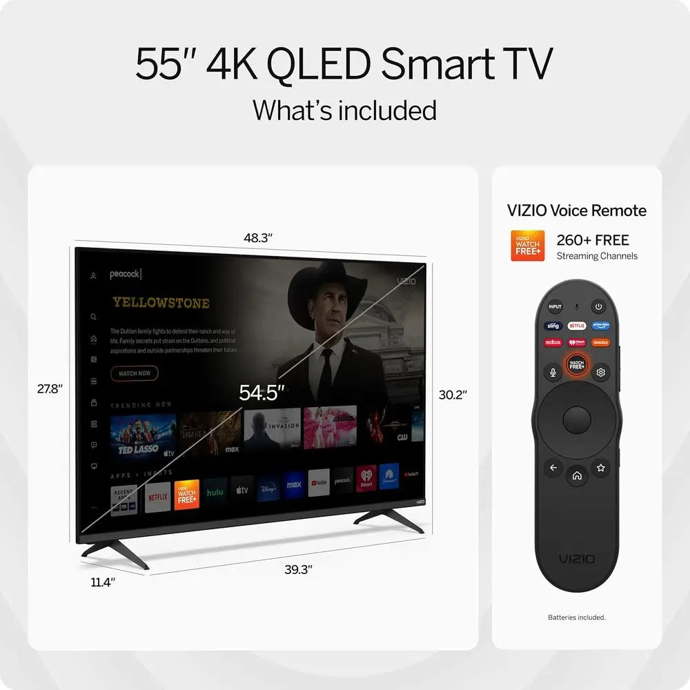 55" Quantum 4K QLED HDR Smart TV