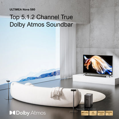 ULTIMEA Nova S80 – 520W 5.1.2 Dolby Atmos, 4K HDR