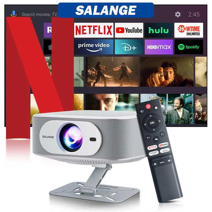 Salange 1080P Projector – Android 13, 4K, Auto Keystone