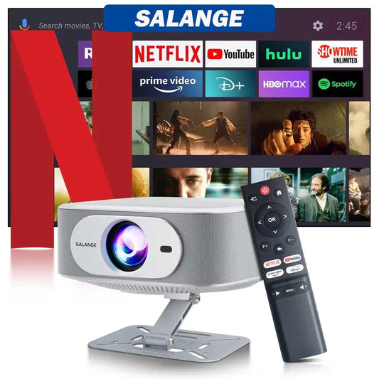 Salange 1080P Projector – Android 13, 4K, Auto Keystone