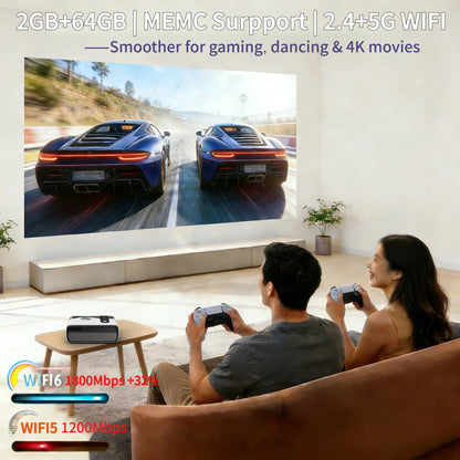 4K UHD Smart Projector – 2800 ANSI, Netflix, HDR10+