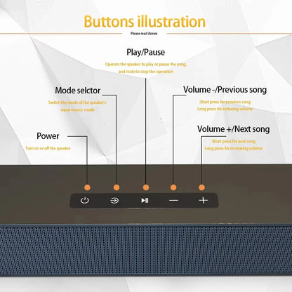 Bluetooth Sound Bar – 2.1 Wireless Surround Stereo