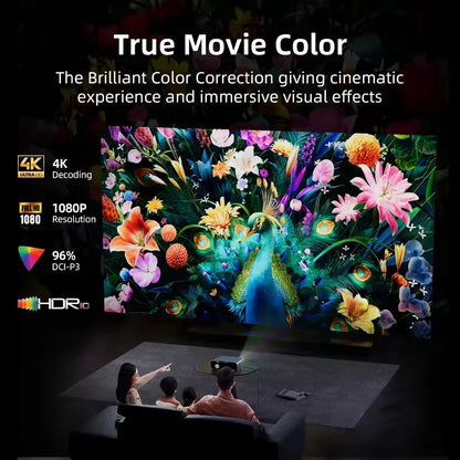 4K Projector with Android TV, Netflix, Dolby Audio, Dust-Proof