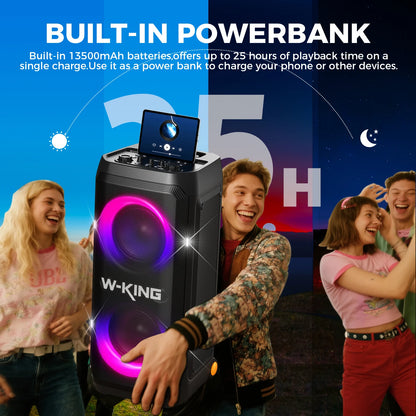W-KING T12 – 370W MAX, Light Show, Party Box