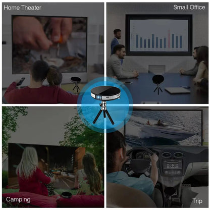 Mini 4K DLP Projector – Rechargeable, Outdoor Ready