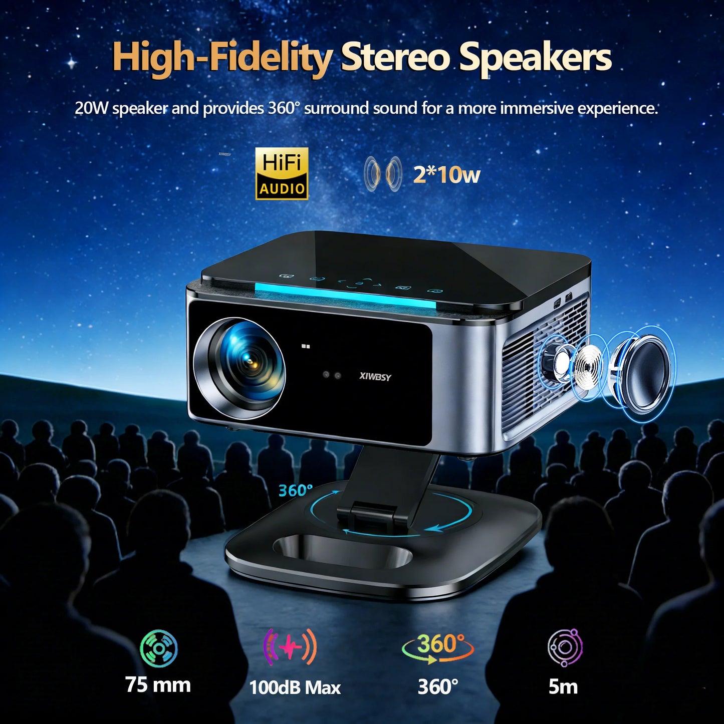 XIWBSY 4K Ultra HD – 3200 ANSI, Google TV, BT5.4