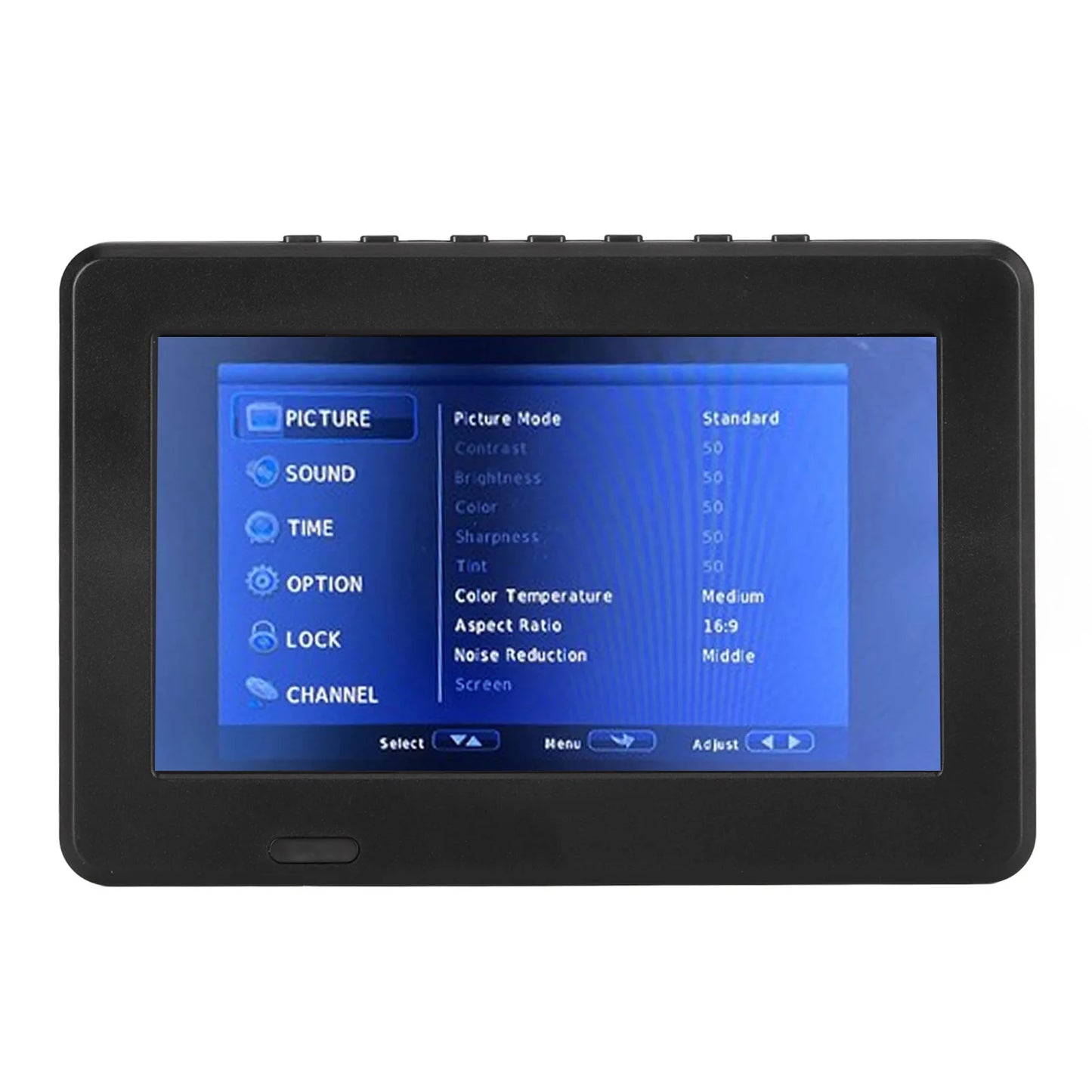 Portable 7" LED Digital TV – ATSC, USB Storage