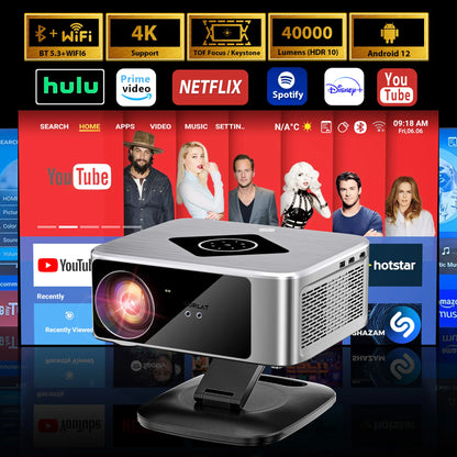HORLAT 4K Projector – Android TV, 2000 ANSI, 3D