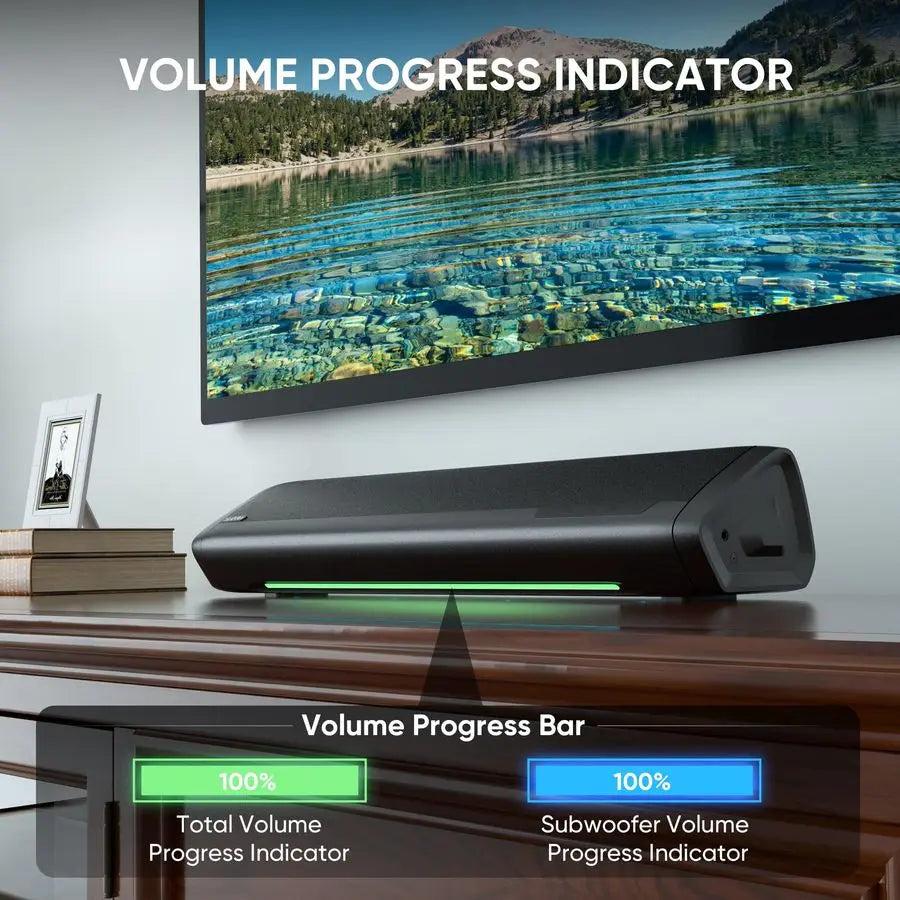 Compact 2.1 Sound Bar – Deep Bass, TV & Monitor