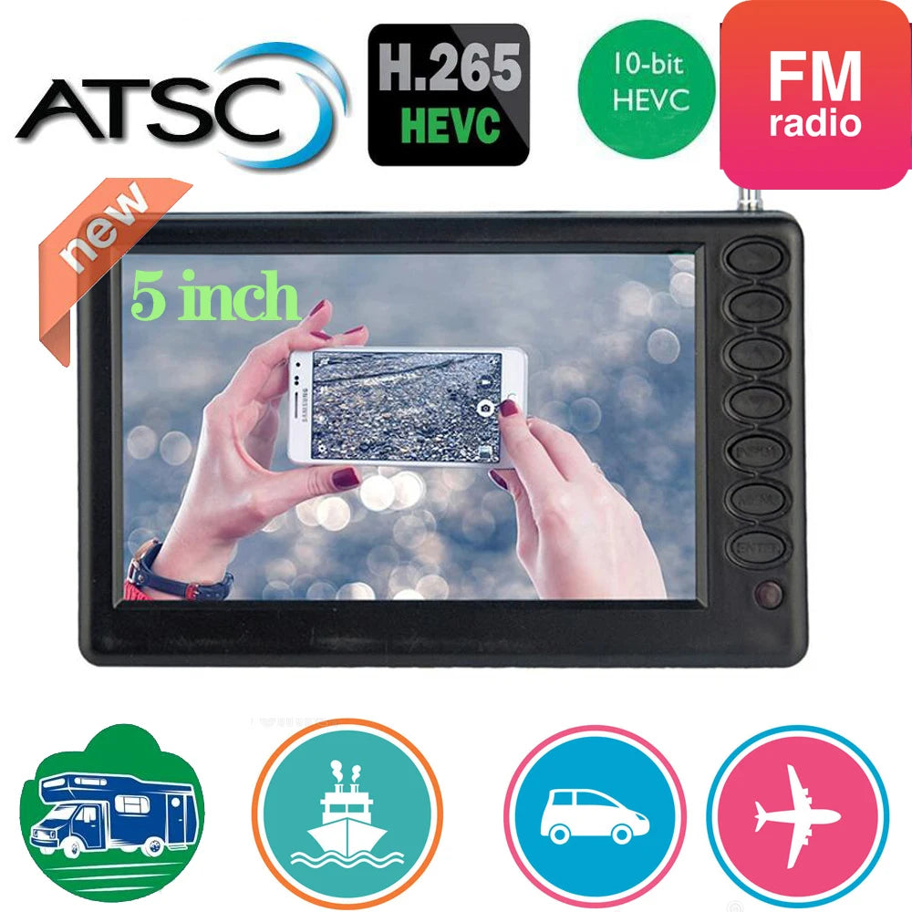 LEADSTAR D5 – 5" Mini TV, Rechargeable, Pocket