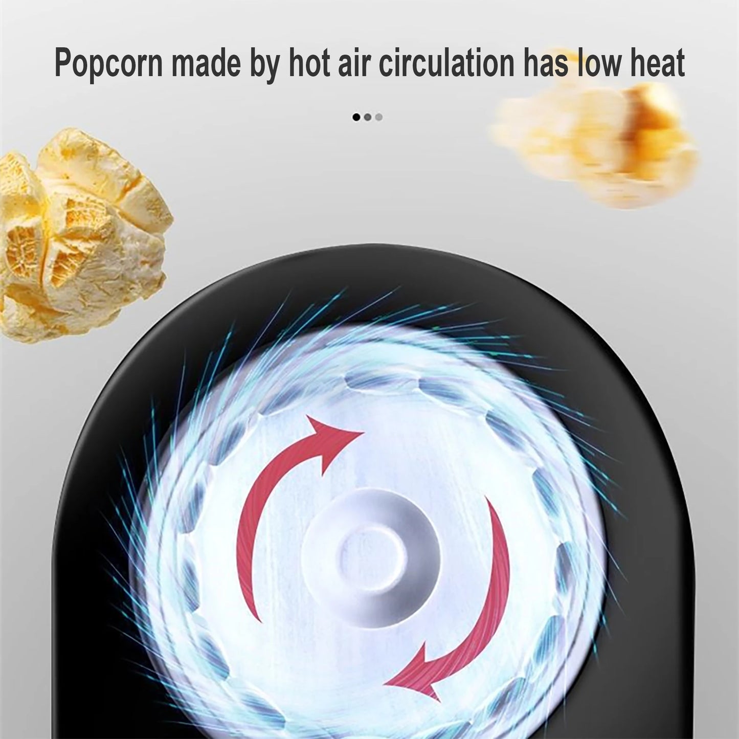 SONIFER Hot Air Popcorn – Oil Free, 2-4 Minutes