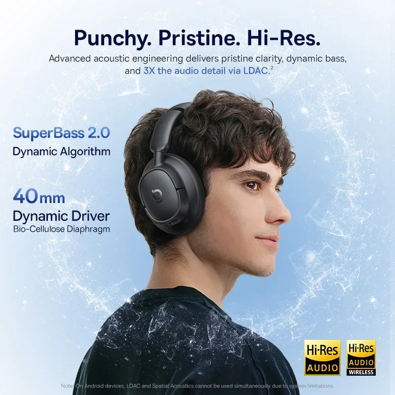 Baseus EH10 – 45dB ANC, LDAC, 80h Battery