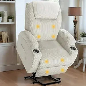 Electric Power Lift Recliner – Massage, Corduroy