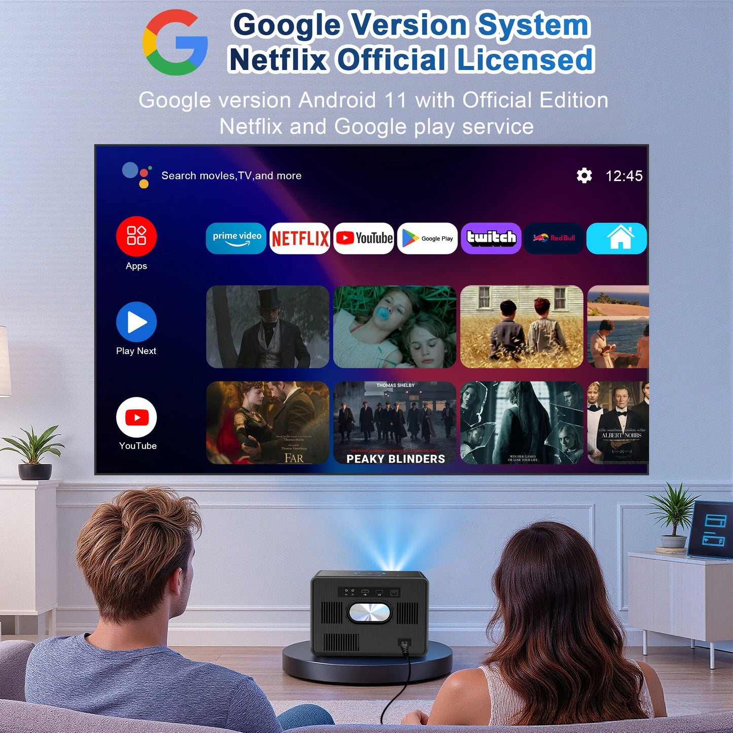 HORLAT Sealed Google TV – 3500 ANSI, 4K UHD