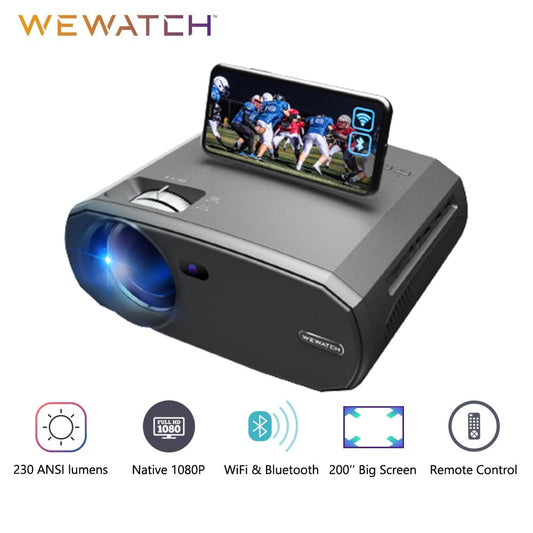 WEWATCH V50 Mini Projector | 1080P Full HD LED | Bluetooth