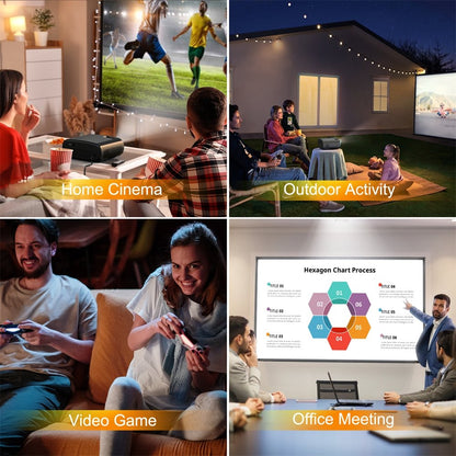 WEWATCH V50 Mini Projector | 1080P Full HD LED | Bluetooth