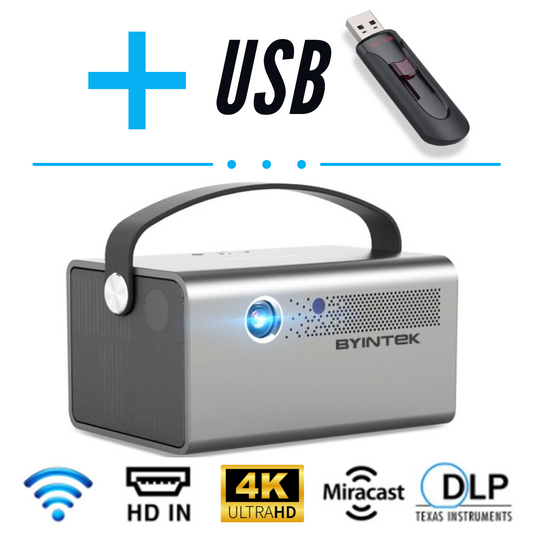 The BYINTEK ULTIMA® Projectors with Sandisk USB Flash Drive ( CHOISE CAPACITY 34GB / 64GB /128 GB )