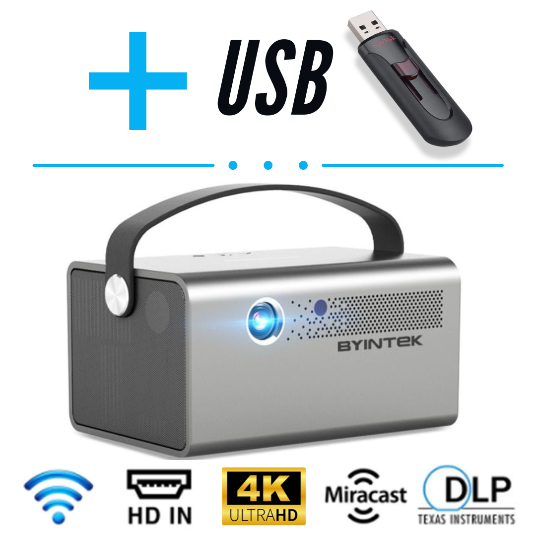 The BYINTEK ULTIMA® Projectors with Sandisk USB Flash Drive ( CHOISE CAPACITY 34GB / 64GB /128 GB )