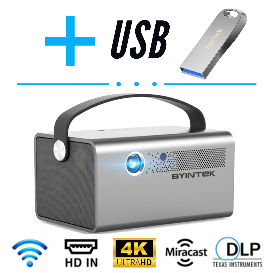 The BYINTEK ULTIMA® Projectors with Sandisk USB Flash Drive ( CHOISE CAPACITY 34GB / 64GB /128 GB )