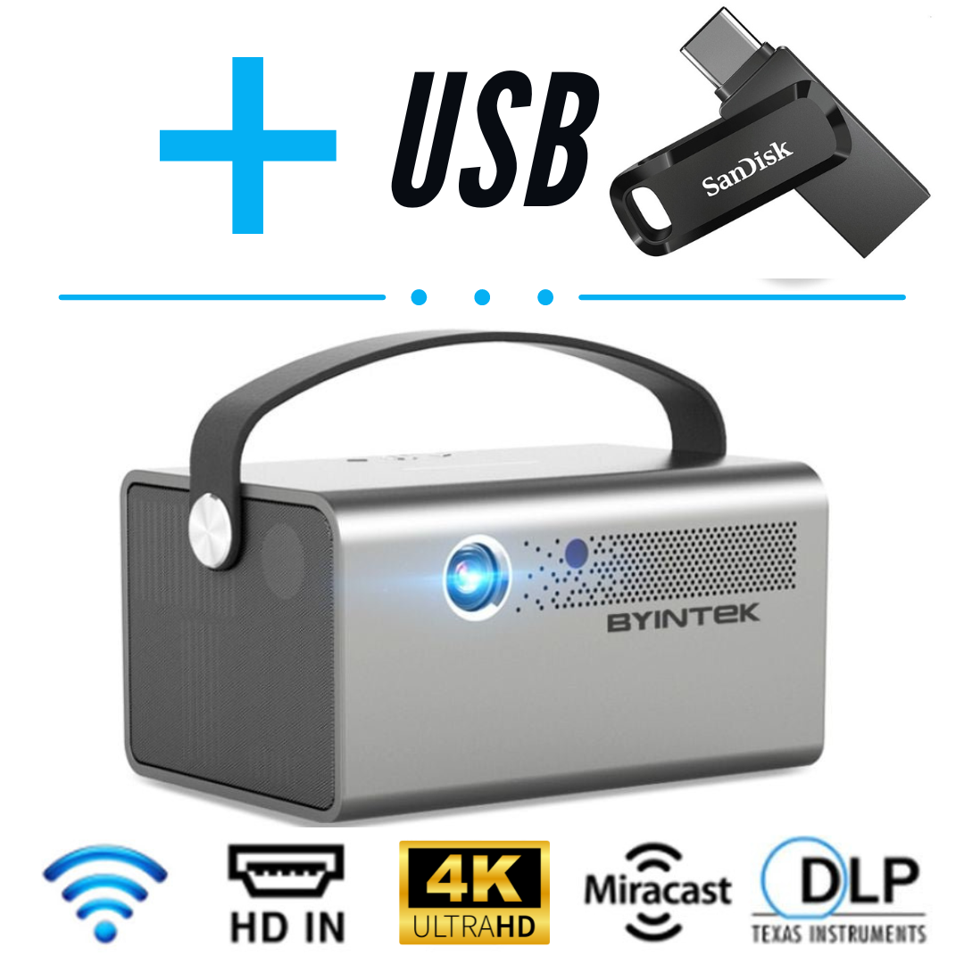 The BYINTEK ULTIMA® Projectors with Sandisk USB Flash Drive ( CHOISE CAPACITY 34GB / 64GB /128 GB )