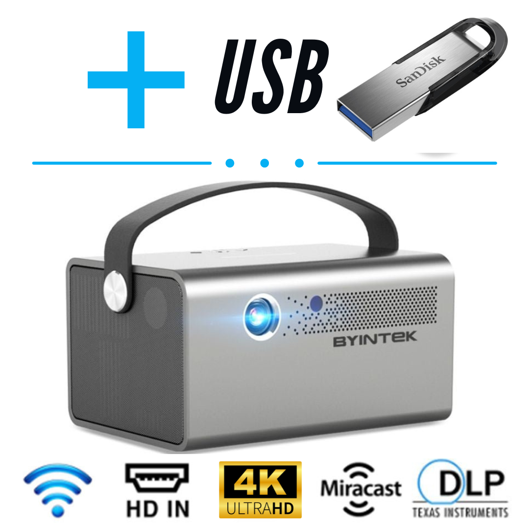 The BYINTEK ULTIMA® Projectors with Sandisk USB Flash Drive ( CHOISE CAPACITY 34GB / 64GB /128 GB )